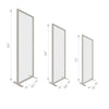 Free-Standing Vertical Barrier with CrystalFlex Soft Glass - Plexiglass Alternative